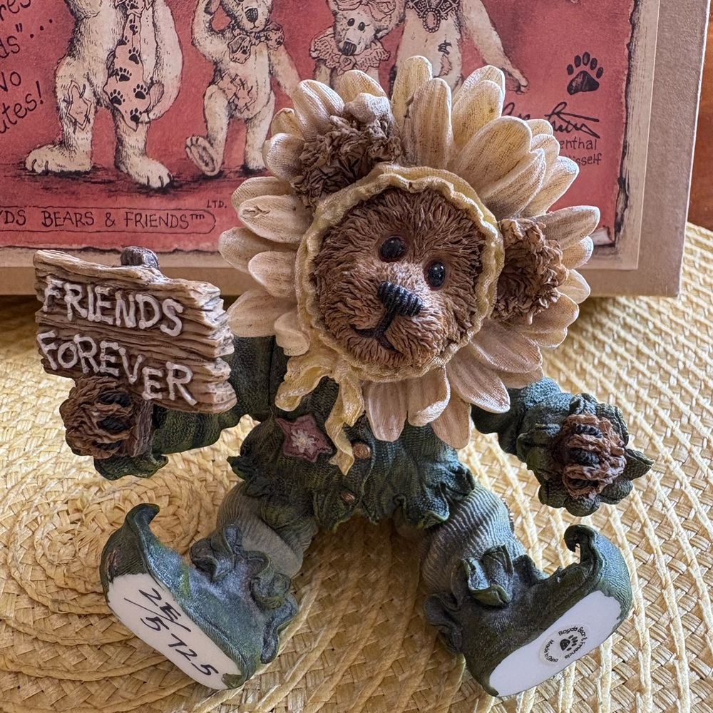 Boyds The Shoe Box Bears Daisie-Mae Petalton Friends Forever.
